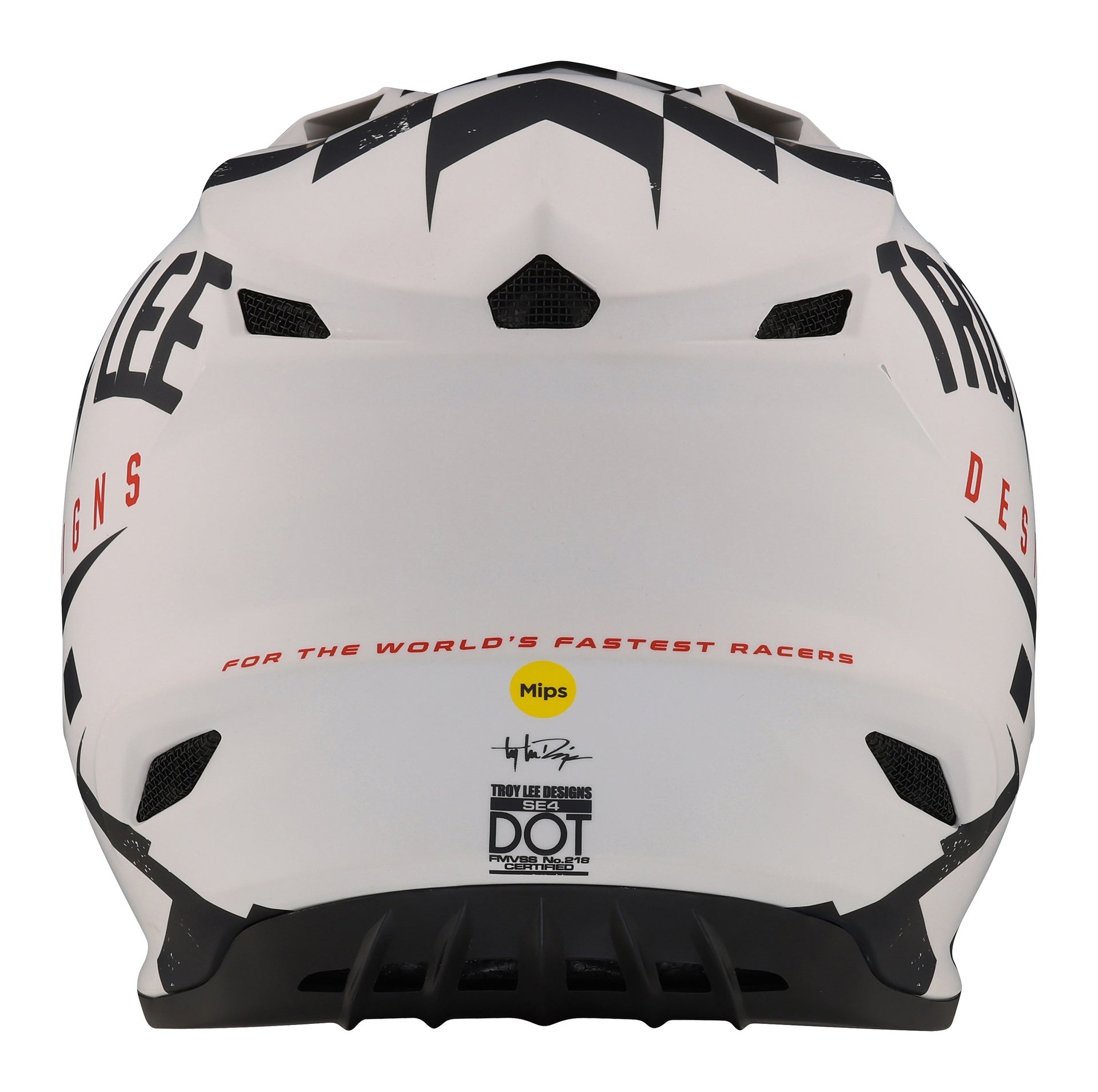 Casco Troy Lee Designs Se4 Polyacrylite Race Shop White / Black